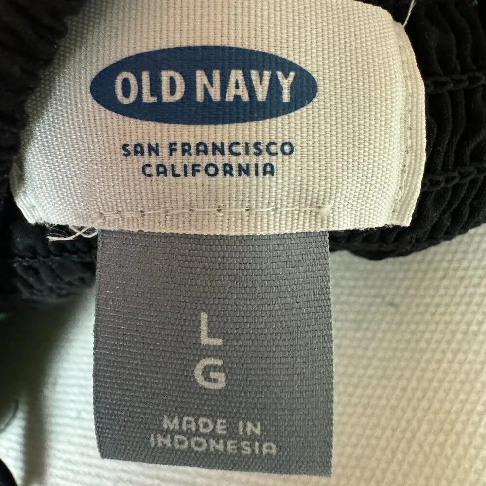 Fit & Flare Cami Mini Sun Dress  Sleeveless  Black Floral Size L - Picture 9 of 11